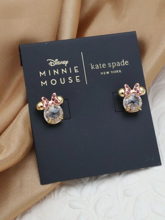 Kate Spade Jewelry - Kate Spade Disney Minnie Mouse Gold Stud Earrings